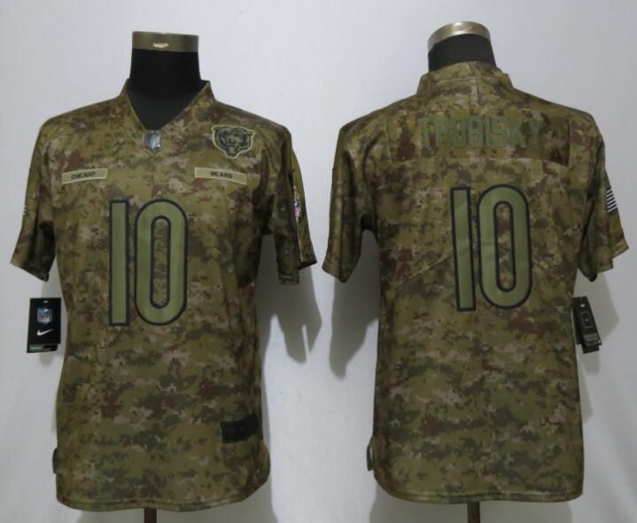 Women Chicago Bears #10 Trubisky Nike Camo Salute to Service Limited NFL Jerseys->minnesota vikings->NFL Jersey